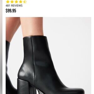 Steve Madden Sleek Black Heeled Boots